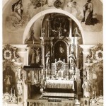 Notranjost cerkve svetega Florijana, fotografija, fotograf neznan, okoli 1935, črno-bela, iz Kronike duhovnije Trzin, hrani Župnija Trzin