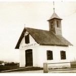 Gasilski dom v Trzinu, fotografija, fotograf neznan, 1907, črno-bela, iz Kronike duhovnije Trzin, hrani Župnija Trzin