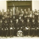 Gasilsko društvo Trzin ob 50-letnici, fotografija, fotograf neznan, 1956, črno bela, hrani Majda Mesar, Trzin