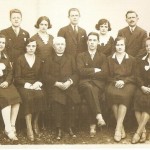 Cerkveni pevski zbor v Trzinu, fotografija, fotograf neznan, 1931, črno-bela, iz Kronike duhovnije Trzin, hrani Župnija Trzin